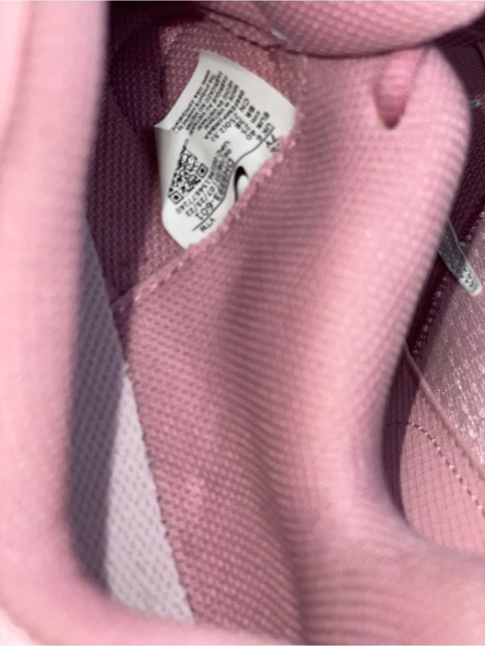 Nike Pink and White Kids Air Max-Style Sneakers
